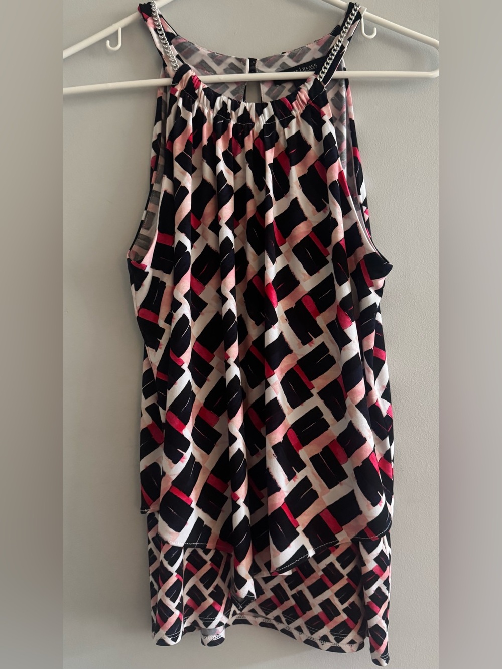 White House Black Market WHBM Chain Strap Sleeveless Blouse Small
